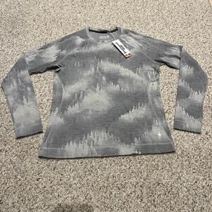 NWT Smartwool Merino Wool Baselayer Long Sleeve Sz XL Gray Foggy Pines Gorpcore